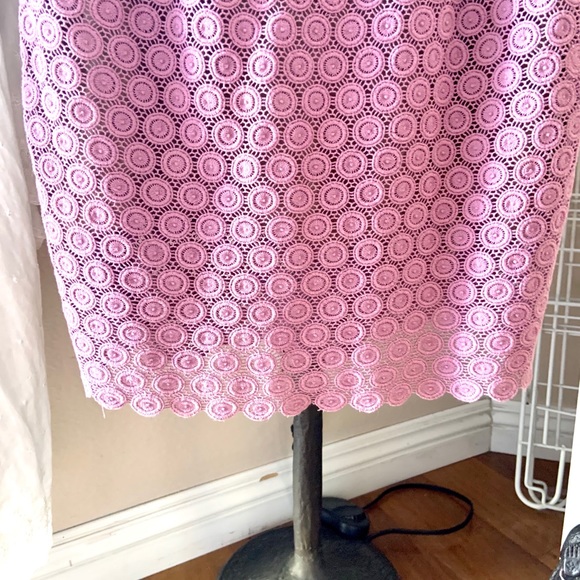 Lilac Crochet Sheath Anthropologie Dress Size Four - Picture 5 of 7